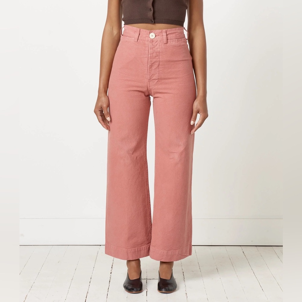 JESSE KAMM pink high rise wide leg sailor pants